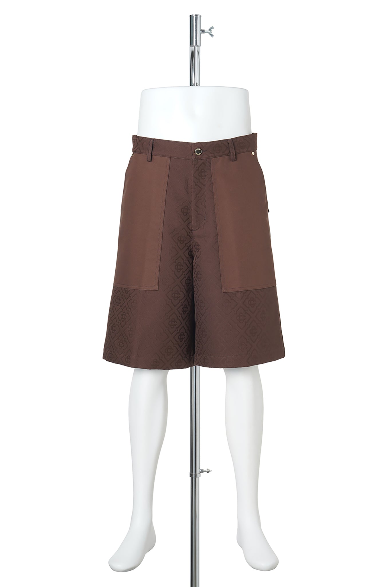 MONOGRAM CARGO SHORTS / CSB635:DARK BROWN