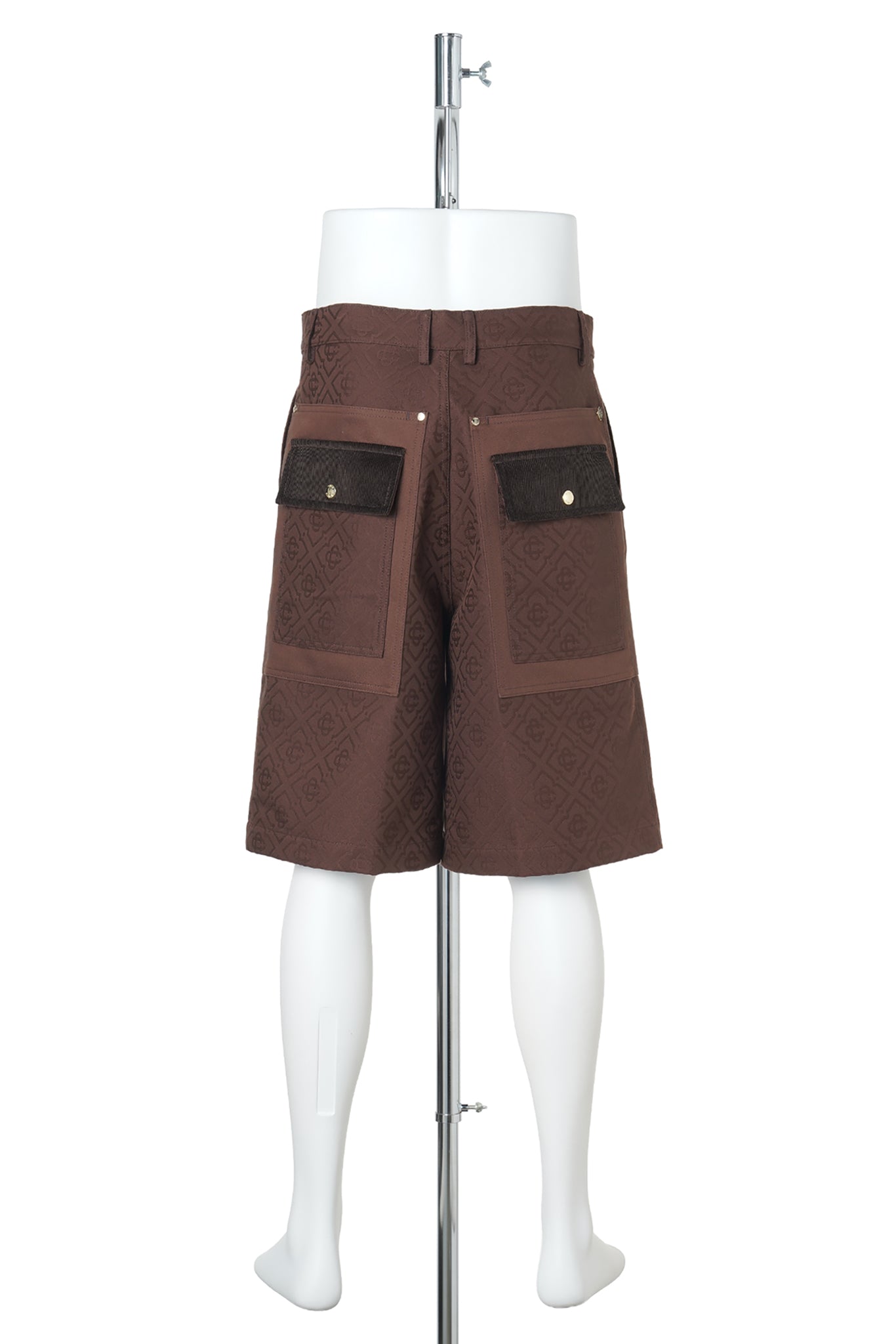 MONOGRAM CARGO SHORTS / CSB635:DARK BROWN
