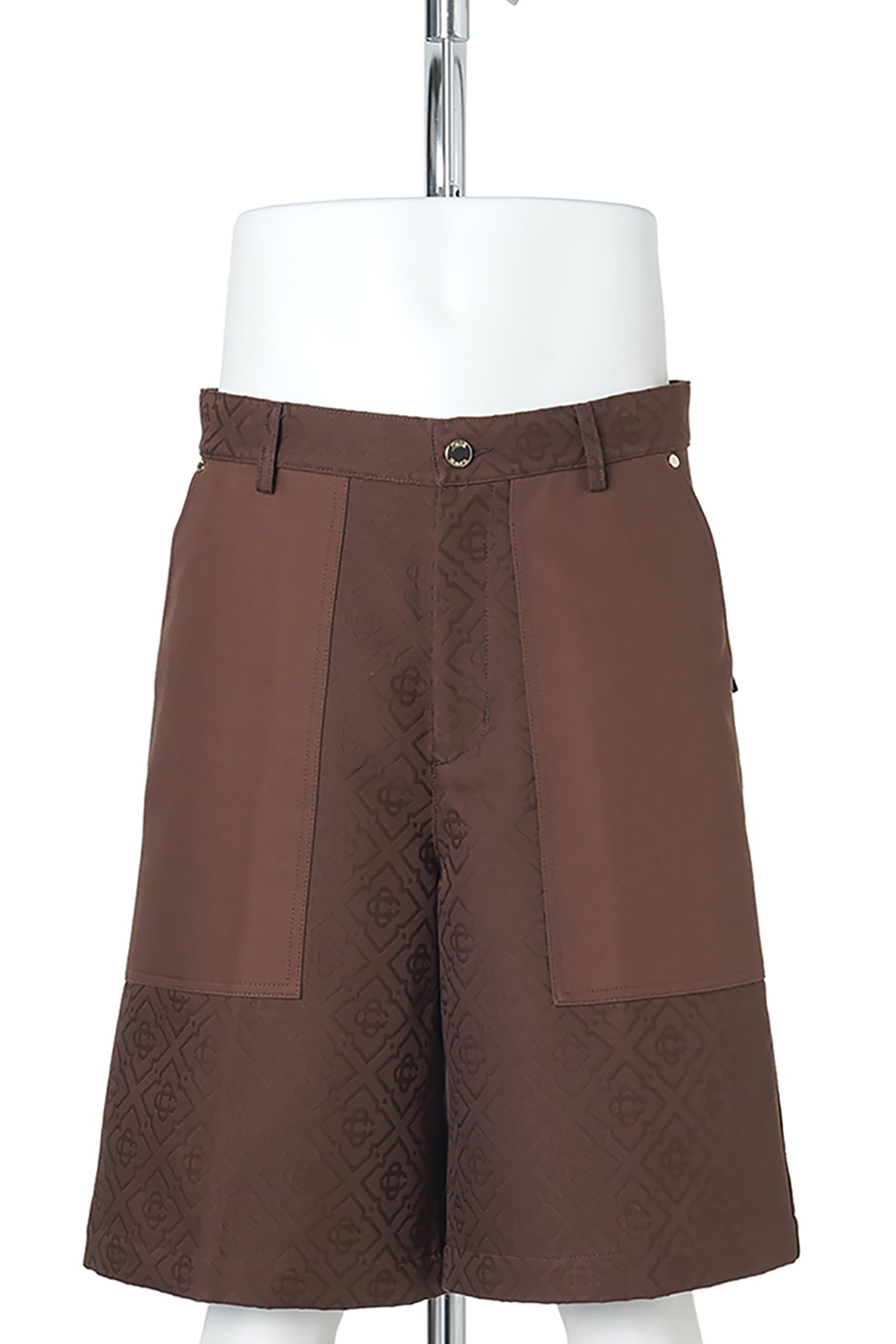 MONOGRAM CARGO SHORTS / CSB635:DARK BROWN
