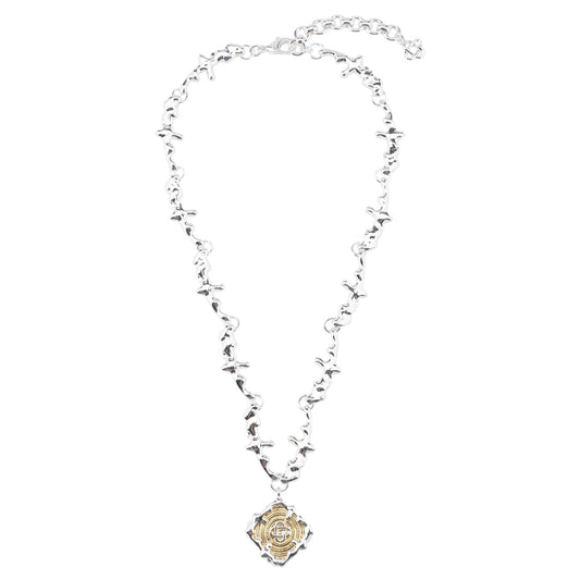 SPLASH NECKLACE / CSB739:SILVER/GOLD