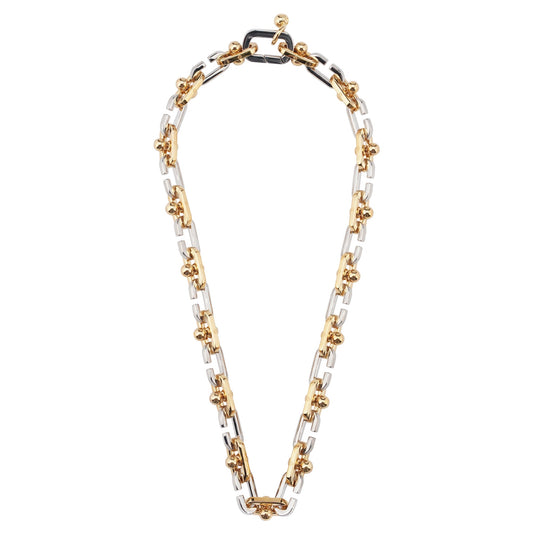 C LINK BALL NECKLACE / CSB739:SILVER/GOLD