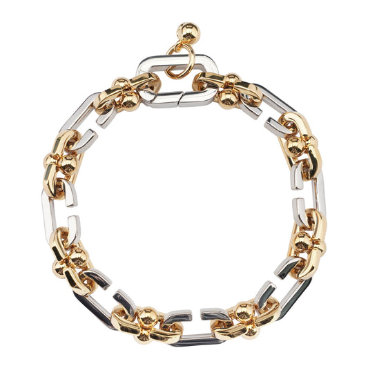 C LINK BALL BRACELET / CSB739:SILVER/GOLD