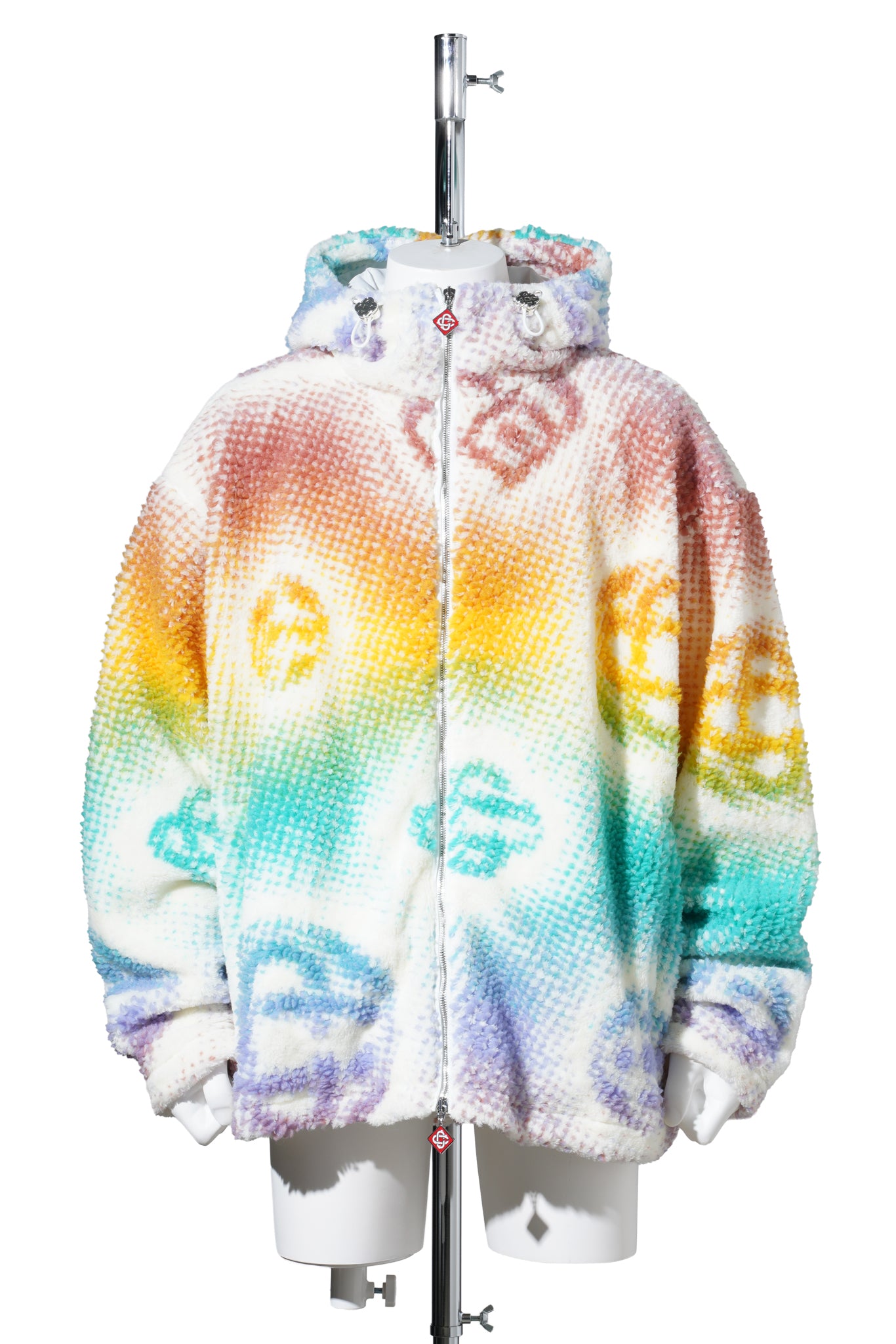 HALFTONE MONOGRAM FLEECE JACKET / CSB093:HALFTONE MONOGRAM