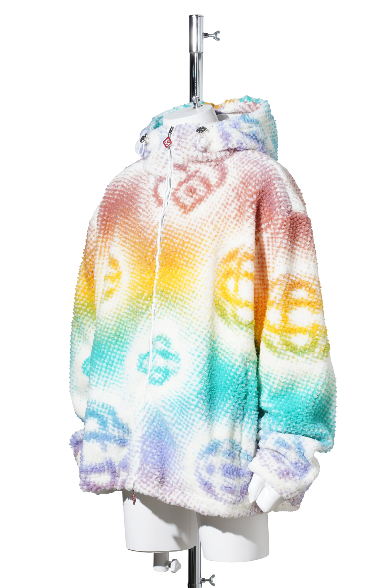 HALFTONE MONOGRAM FLEECE JACKET / CSB093:HALFTONE MONOGRAM