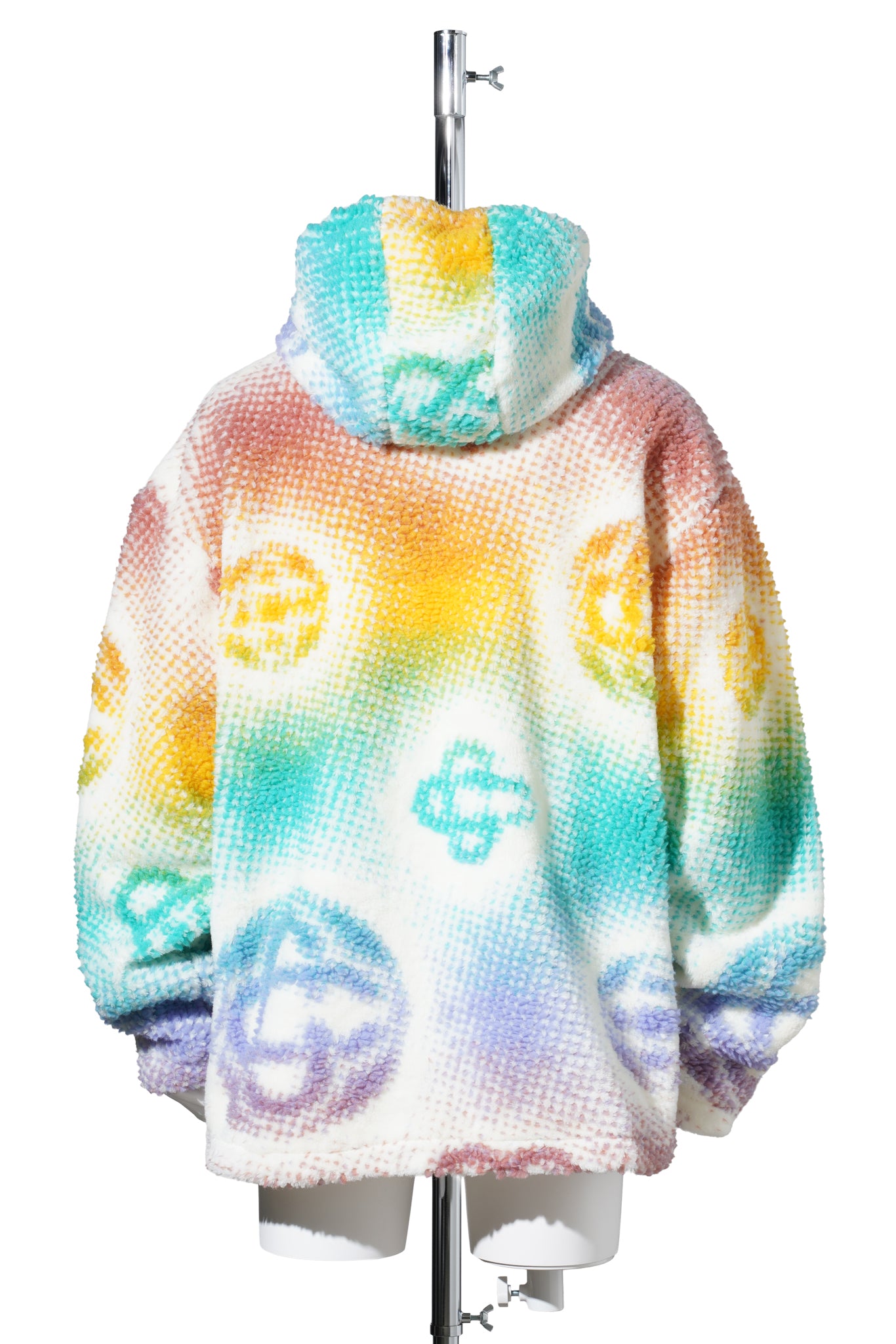 HALFTONE MONOGRAM FLEECE JACKET / CSB093:HALFTONE MONOGRAM
