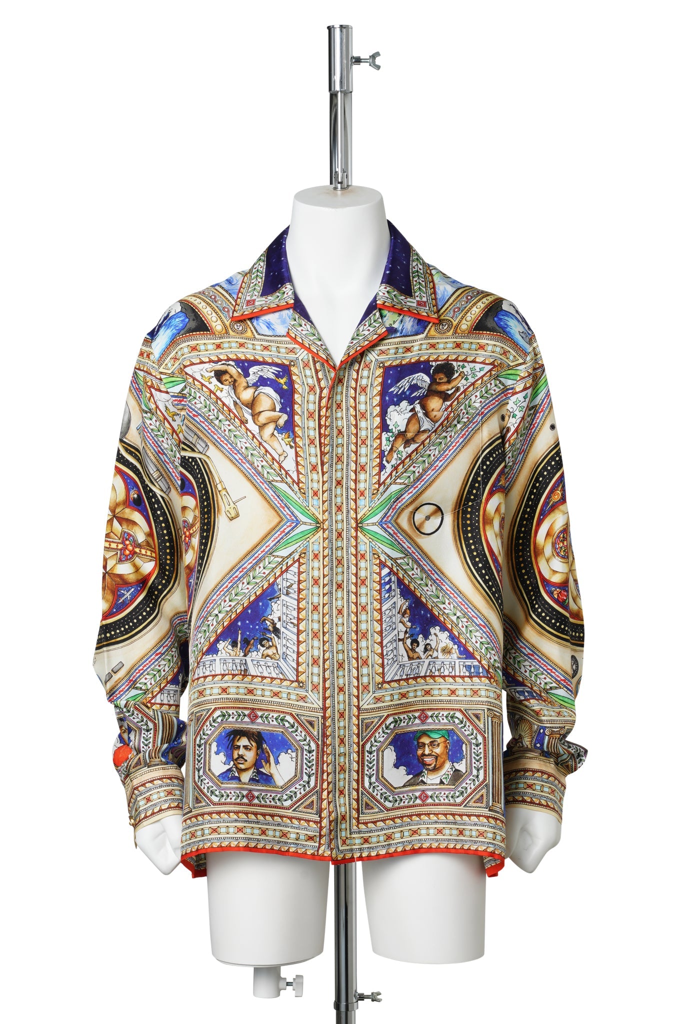 PLAFOND ORNE DE MUSIQUE CUBAN COLLAR LS SHIRT / CSB258:PLAFOND ORNE DE MUSIQUE