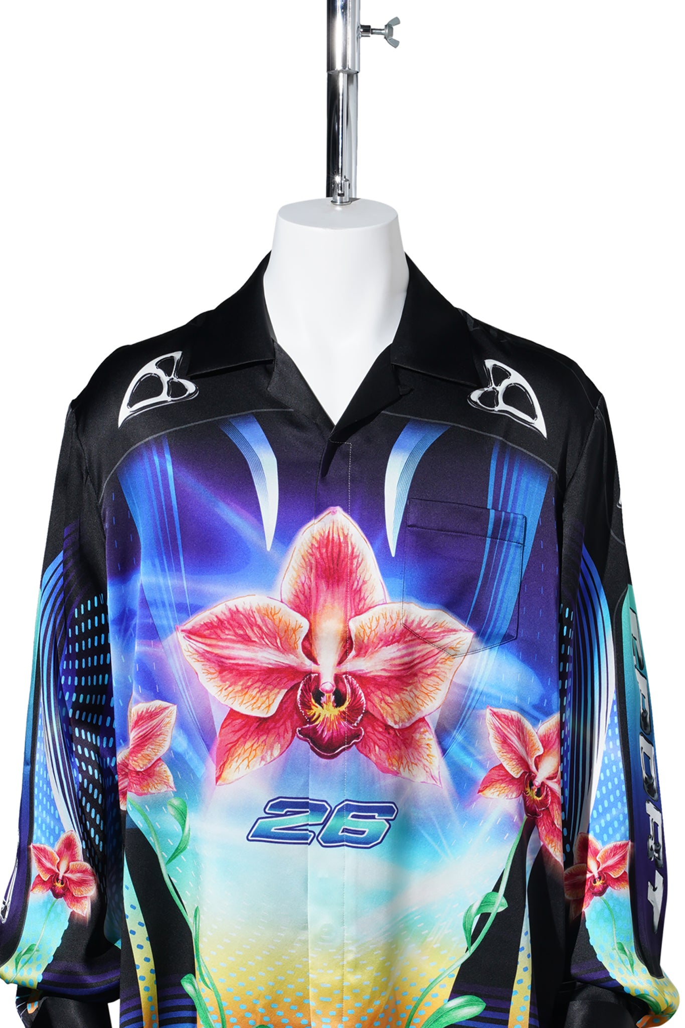 ORCHID RACER CUBAN COLLAR LS SHIRT / CSB113:ORCHID RACER