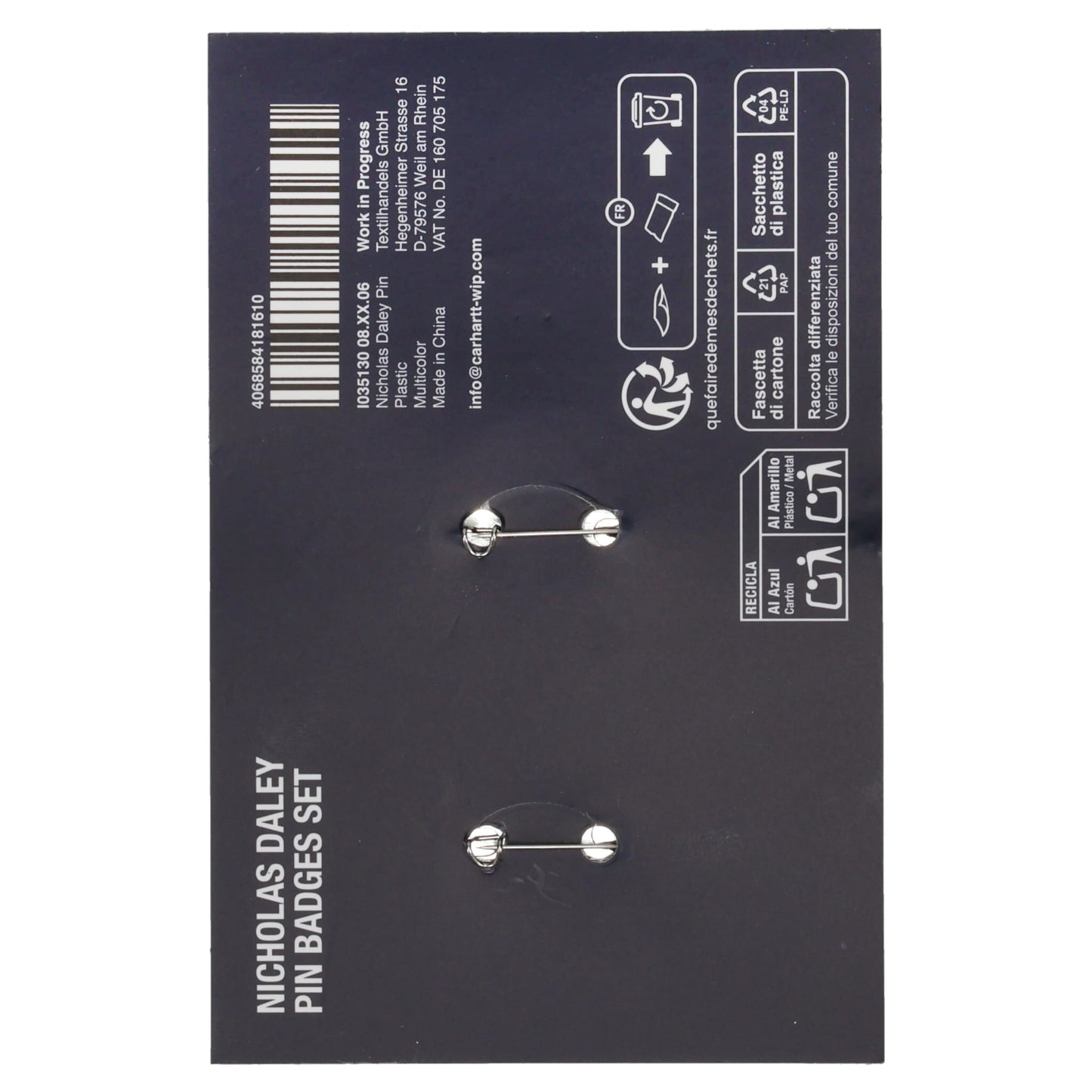 PIN BADGES SET / 08XX:MULTICOLOR