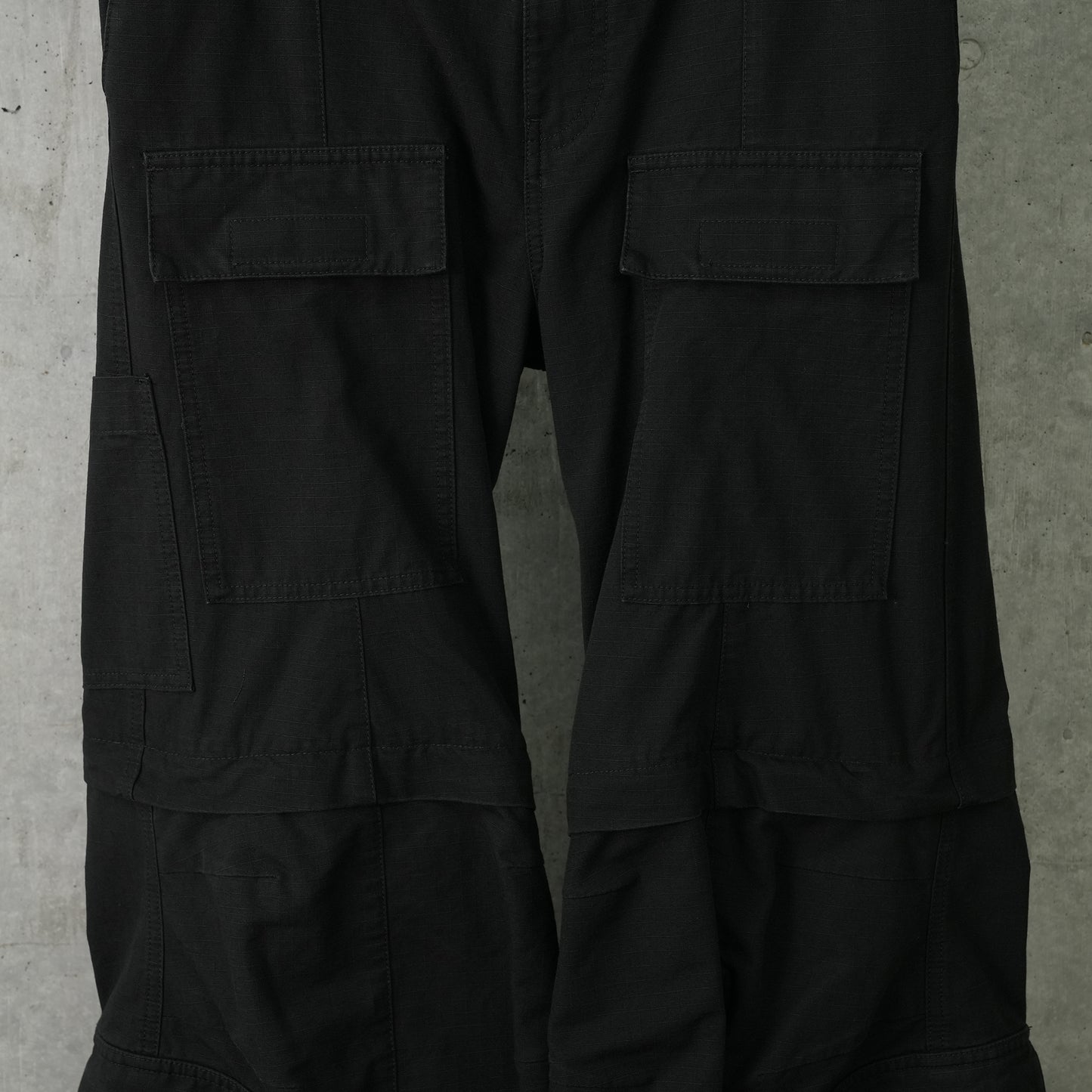 FLARED CARGO PANTS / 1000:BLACK