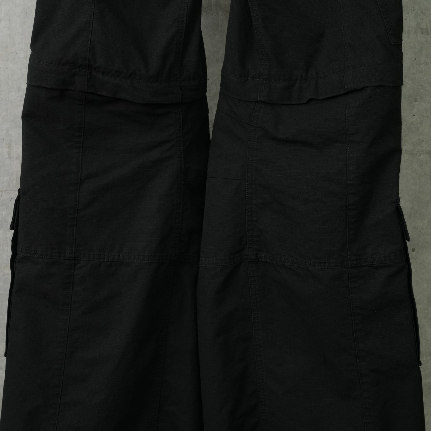 FLARED CARGO PANTS / 1000:BLACK