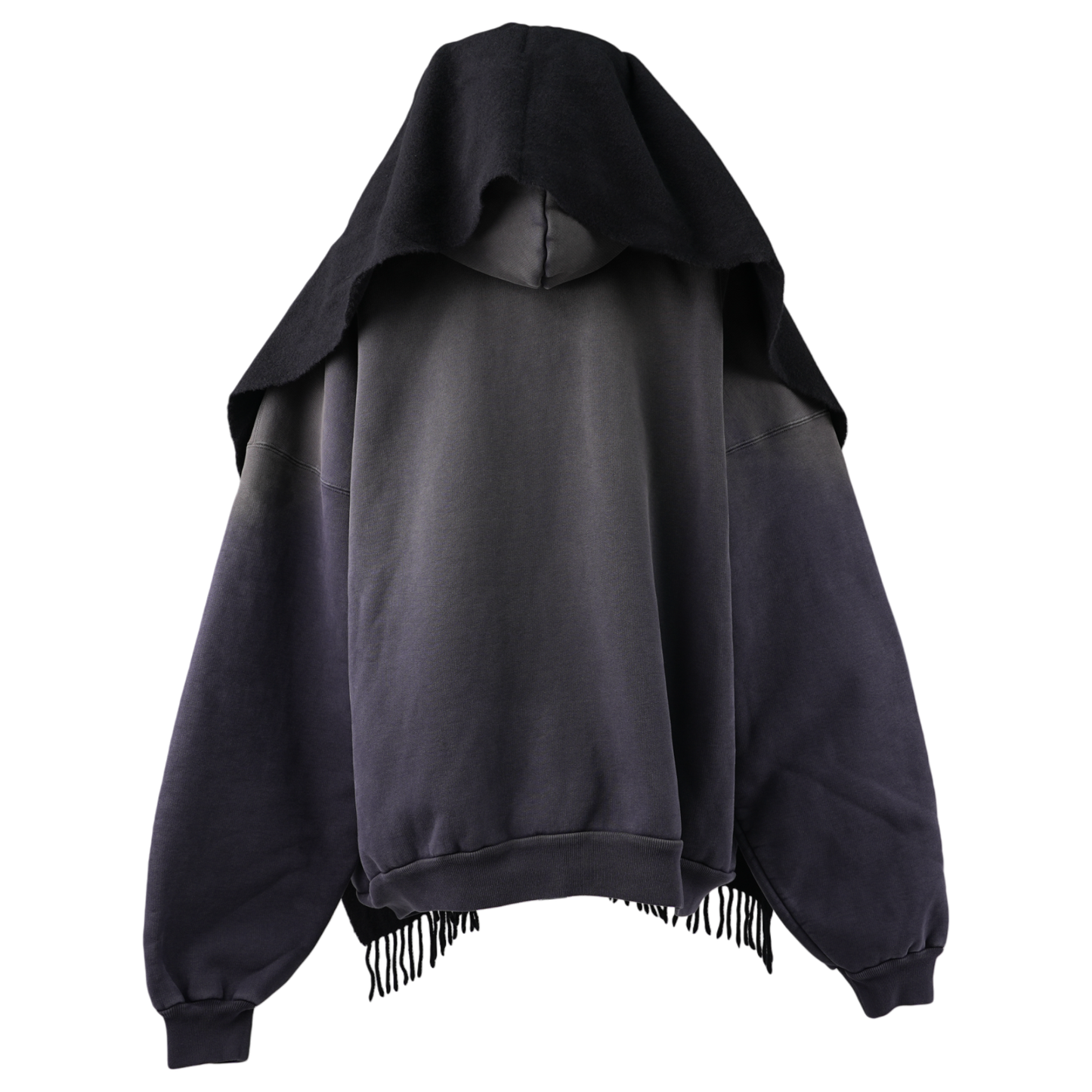 SCARF ZIP-UP HOODIE / 1083:FADED BLACK