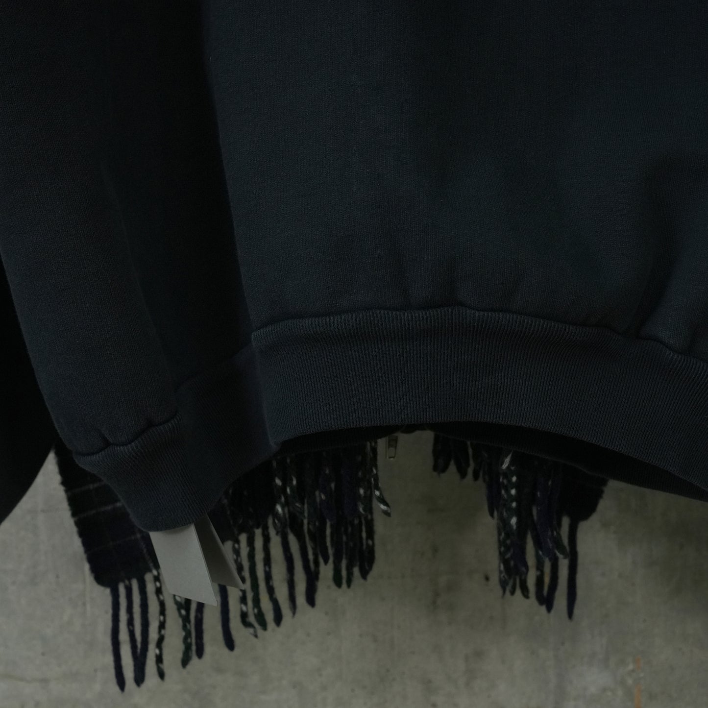 SCARF ZIP-UP HOODIE / 4021:DEEP BLUE/BLACK