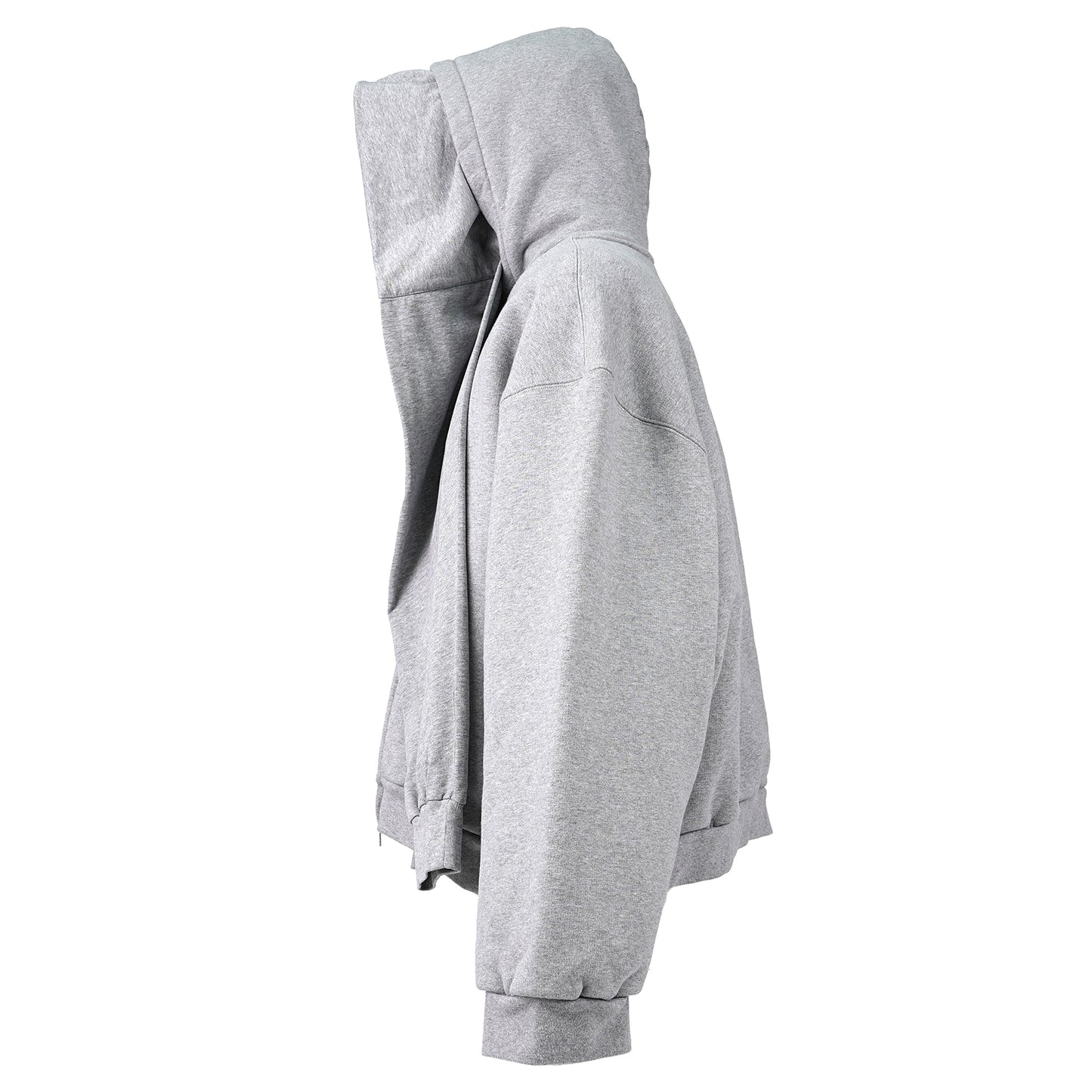 INCOGNITO LINE BOXY ZIP UP HOODED / 1300:HEATHER GREY