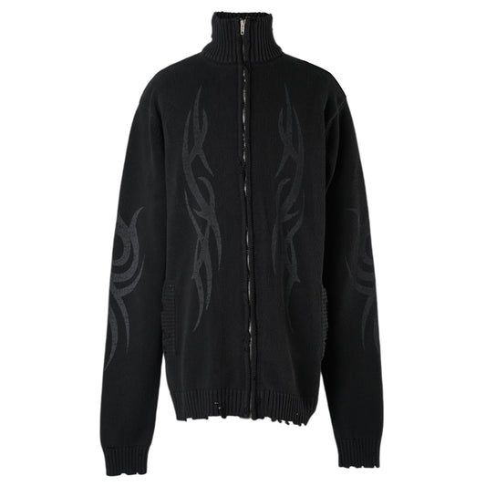 ZIP-UP CARDIGAN / 1000:BLACK