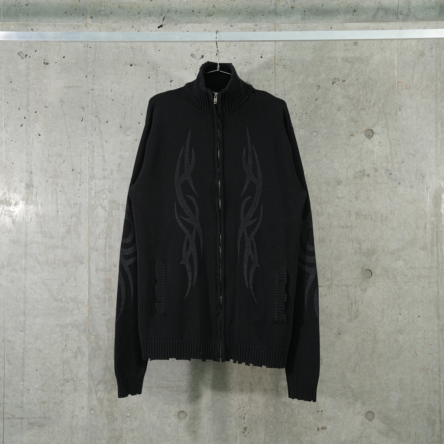 ZIP-UP CARDIGAN / 1000:BLACK