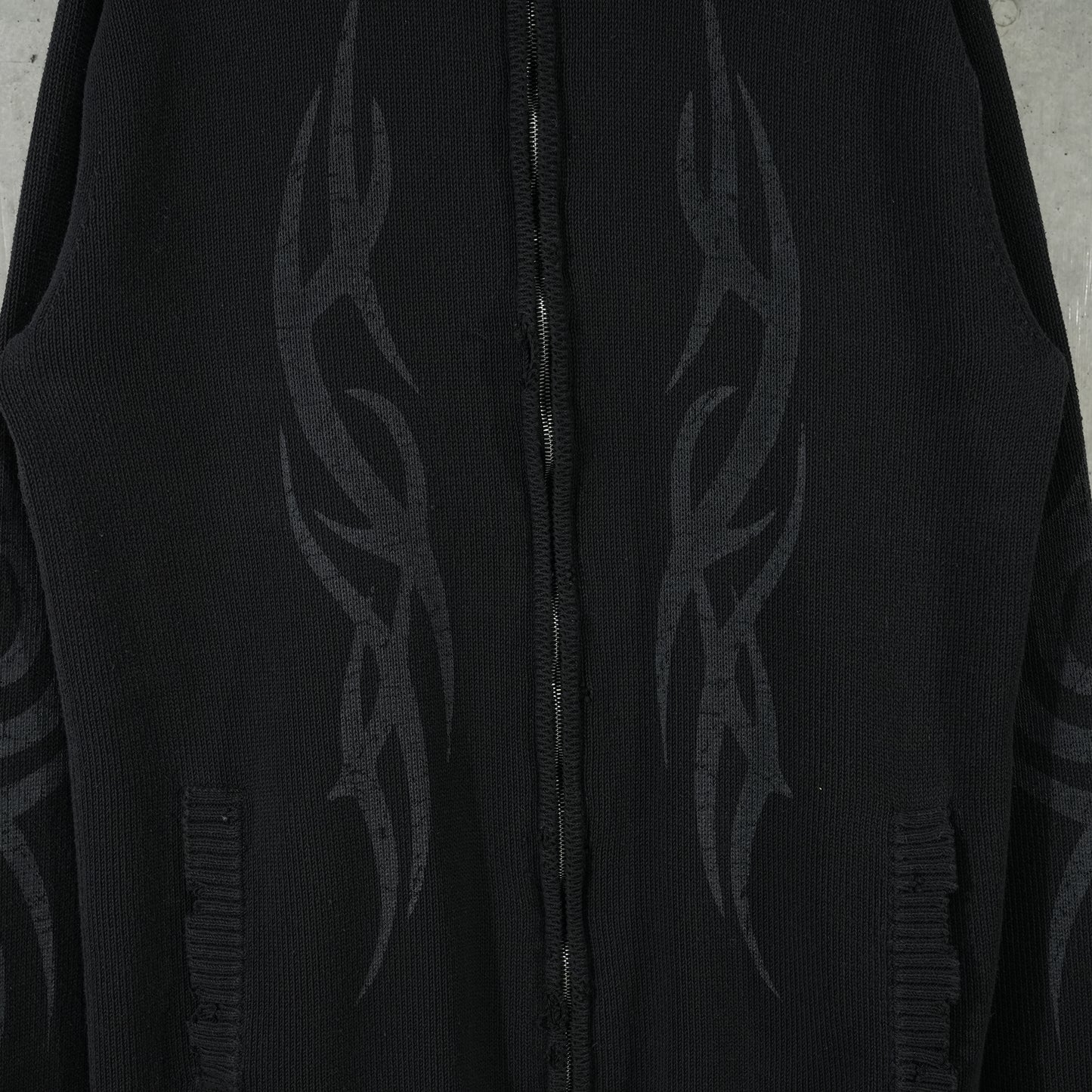 ZIP-UP CARDIGAN / 1000:BLACK