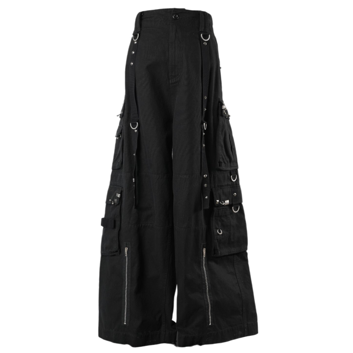 STUDDED CARGO PANTS / 1064:DEEP BLACK