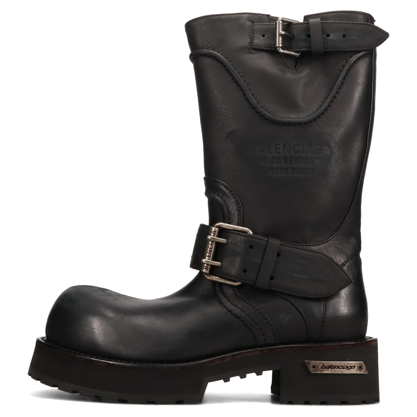 VENOM BOOTIE LEATHER/BUCKLES / 1080:BLACK/SILVER