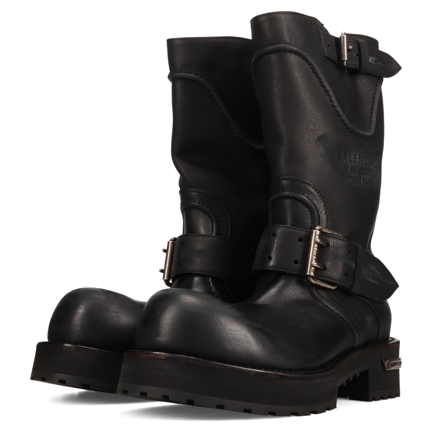 VENOM BOOTIE LEATHER/BUCKLES / 1080:BLACK/SILVER