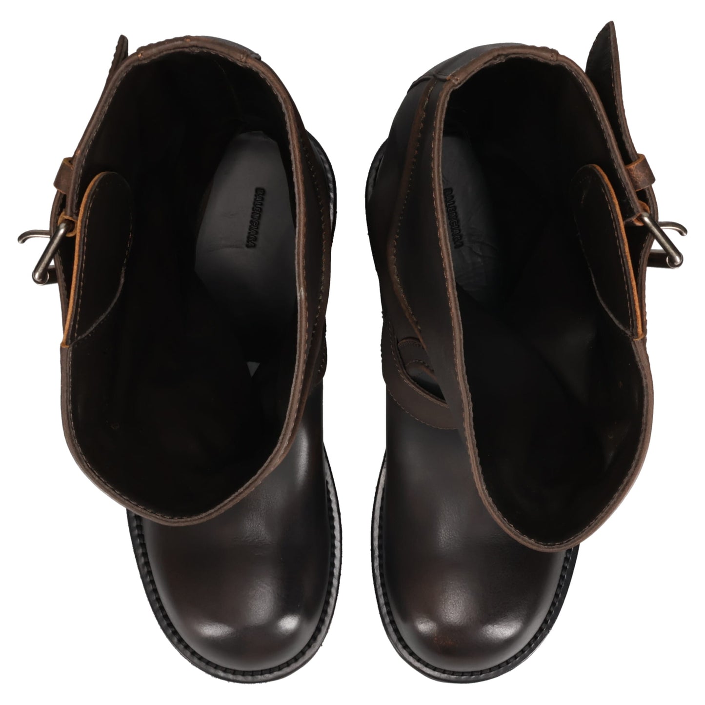 VENOM BOOTIE OLDED CALF LEATHER / MET / 2824:BROWN/SILVER