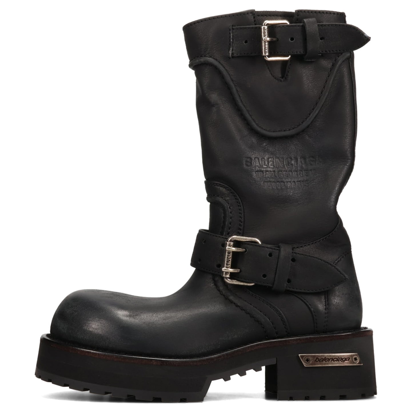 VENOM BOOTIE LEATHER/BUCKLES / 1080:BLACK/SILVER