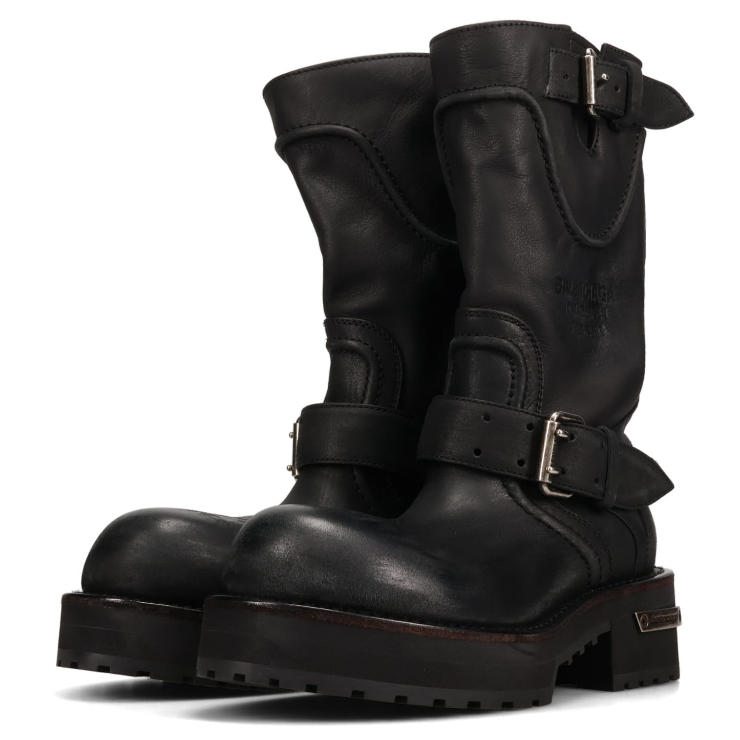 VENOM BOOTIE LEATHER/BUCKLES / 1080:BLACK/SILVER