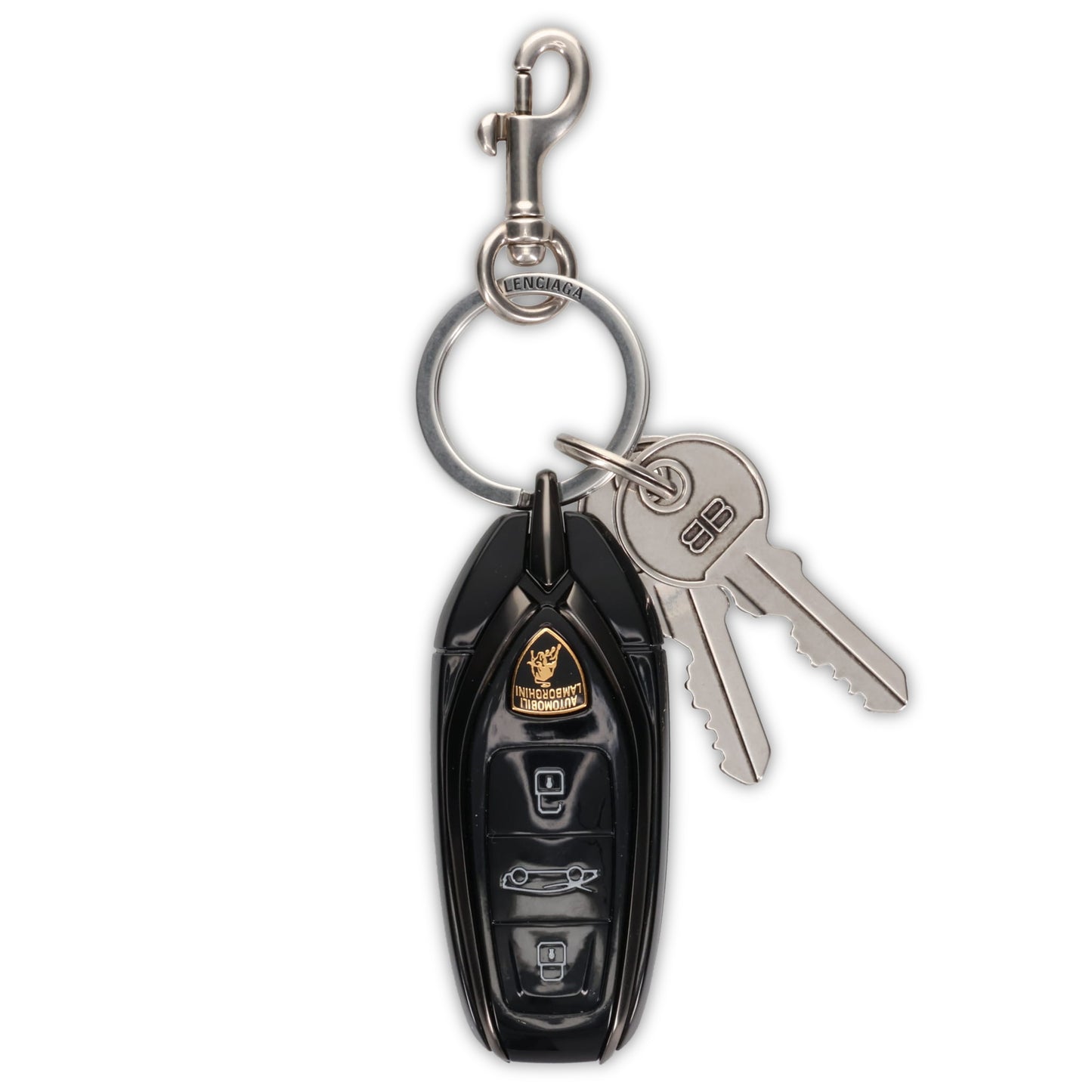 BAL x L CAR KEY CHARM / 8860:SILVER/BLACK