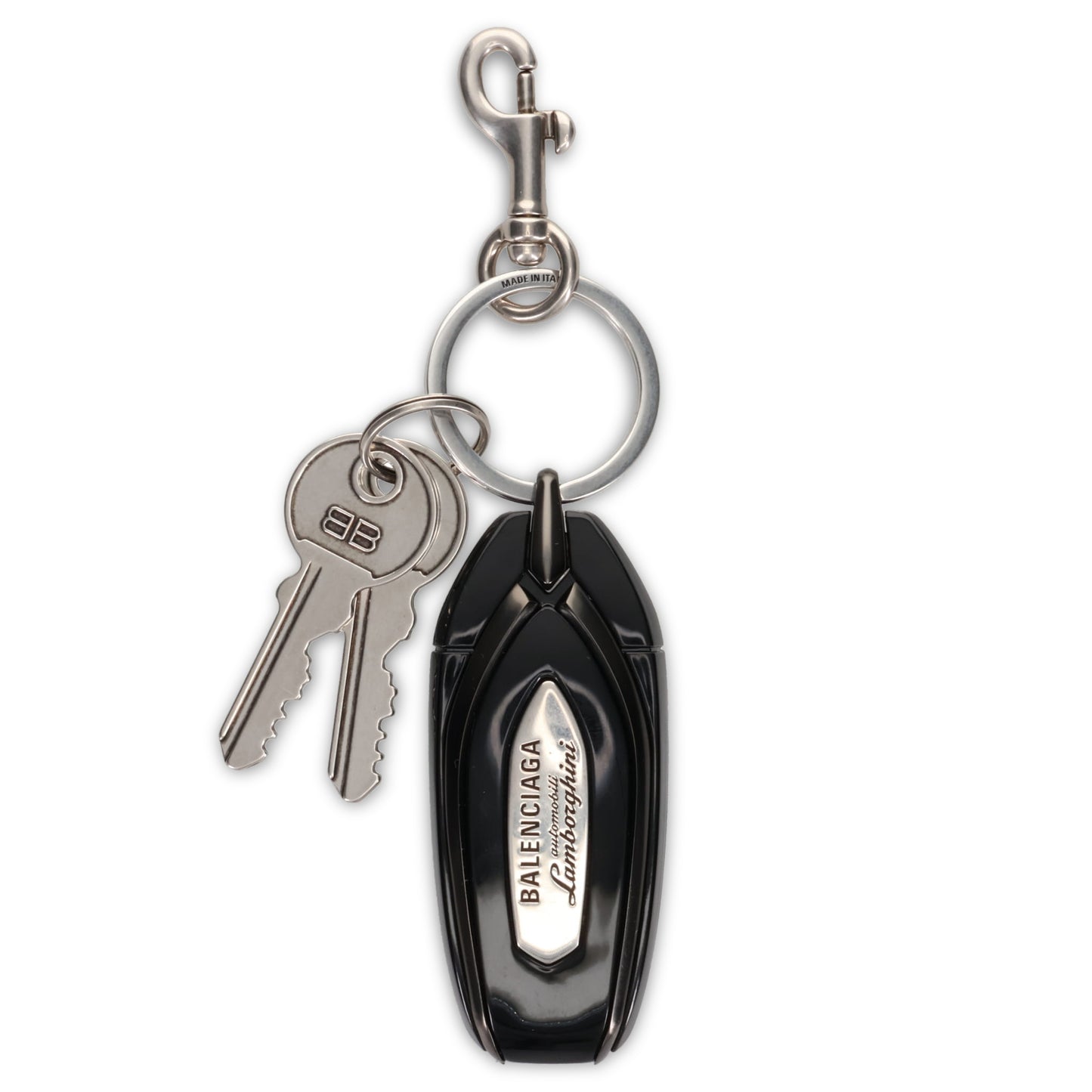 BAL x L CAR KEY CHARM / 8860:SILVER/BLACK