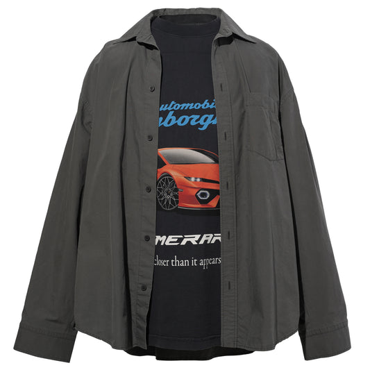 S LAYERED SHIRT / 1485:ELEPHANT GREY