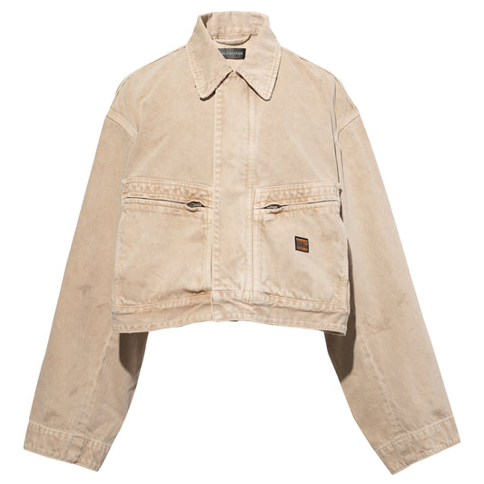 CROPPED WORKWEAR JACKET / 9501:BEIGE