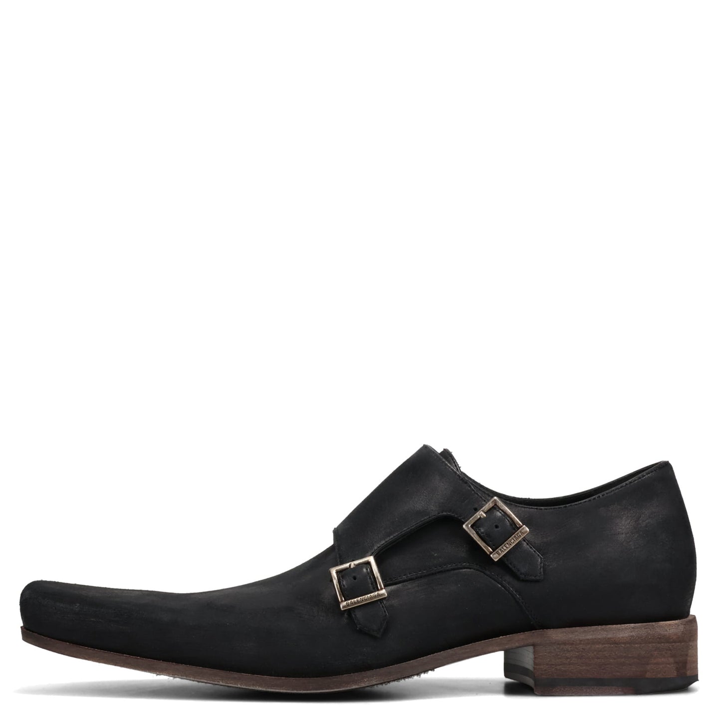 MONK EXT S.WORNOUT CALFSKIN/MET / 1081:BLACK/AGED SILVER