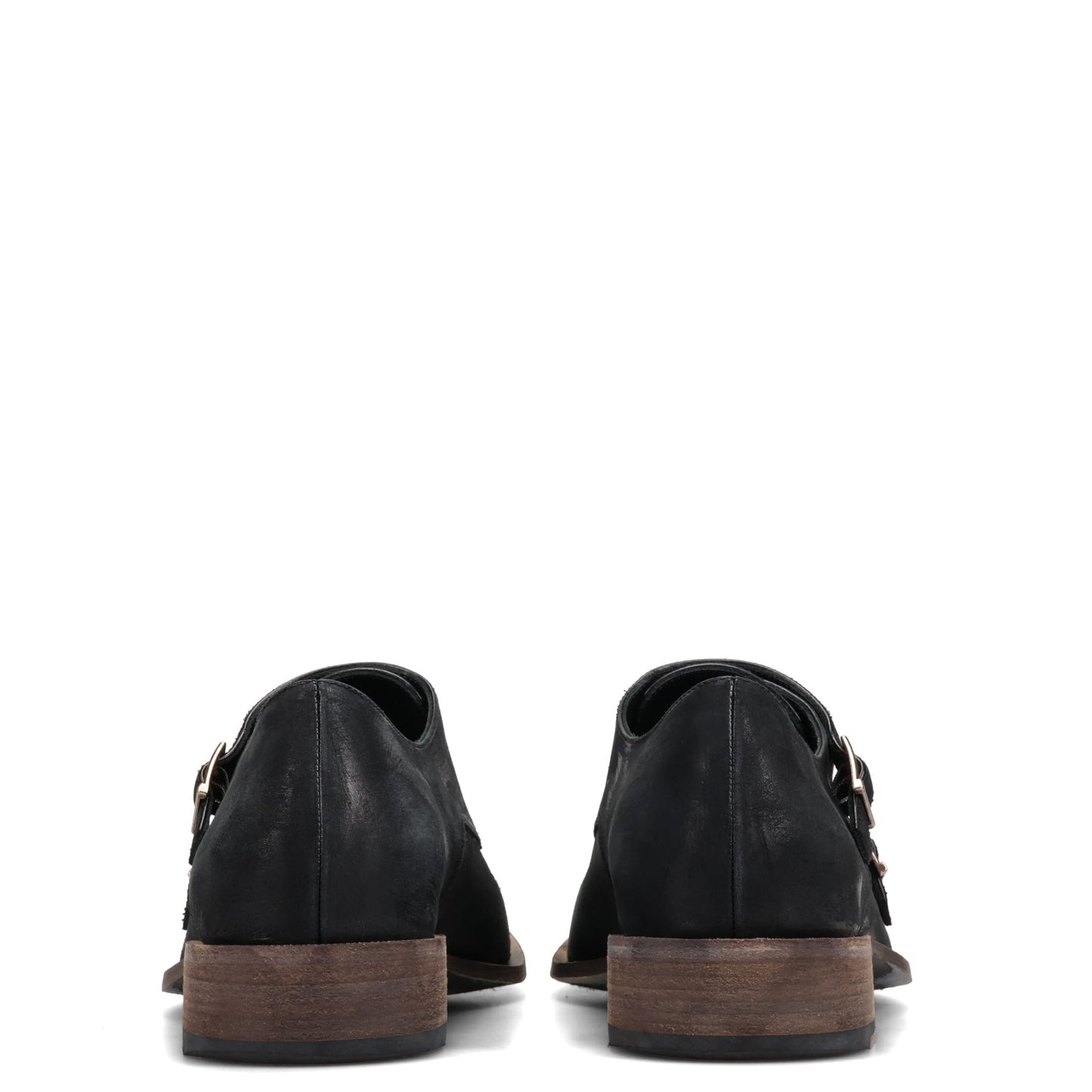 MONK EXT S.WORNOUT CALFSKIN/MET / 1081:BLACK/AGED SILVER