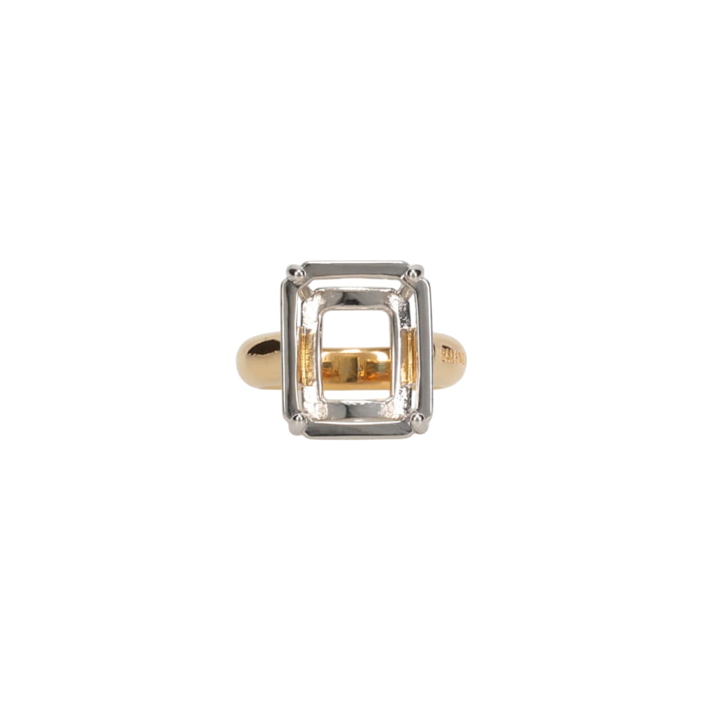 FRAME SQUARE RING / 8353:SH SILVER/SH GOLD