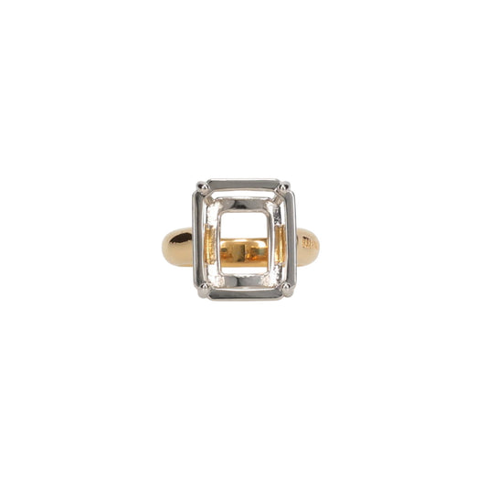 FRAME SQUARE RING / 8353:SH SILVER/SH GOLD