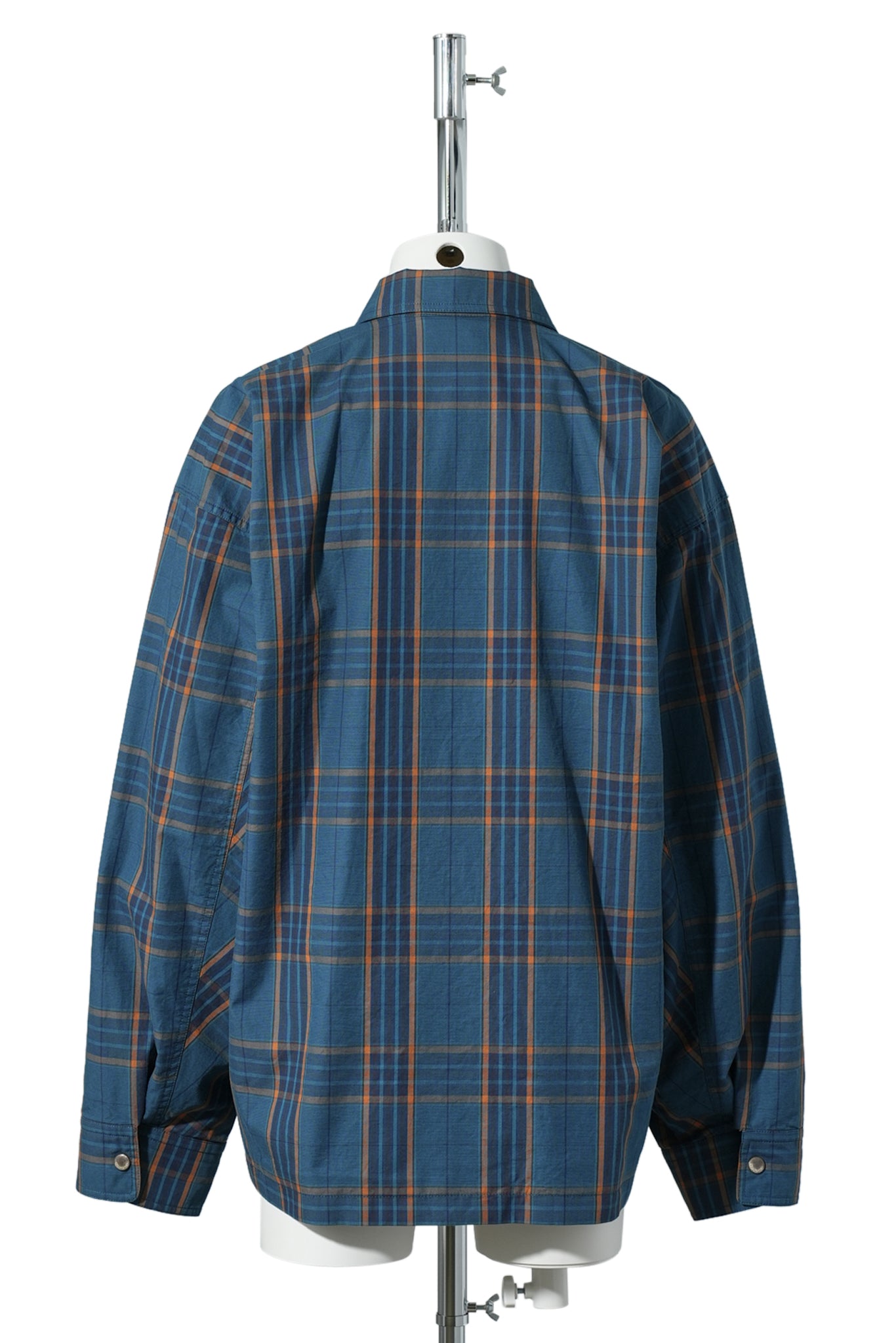 ZIP-UP SHIRT / 2561:BLUE/ORANGE