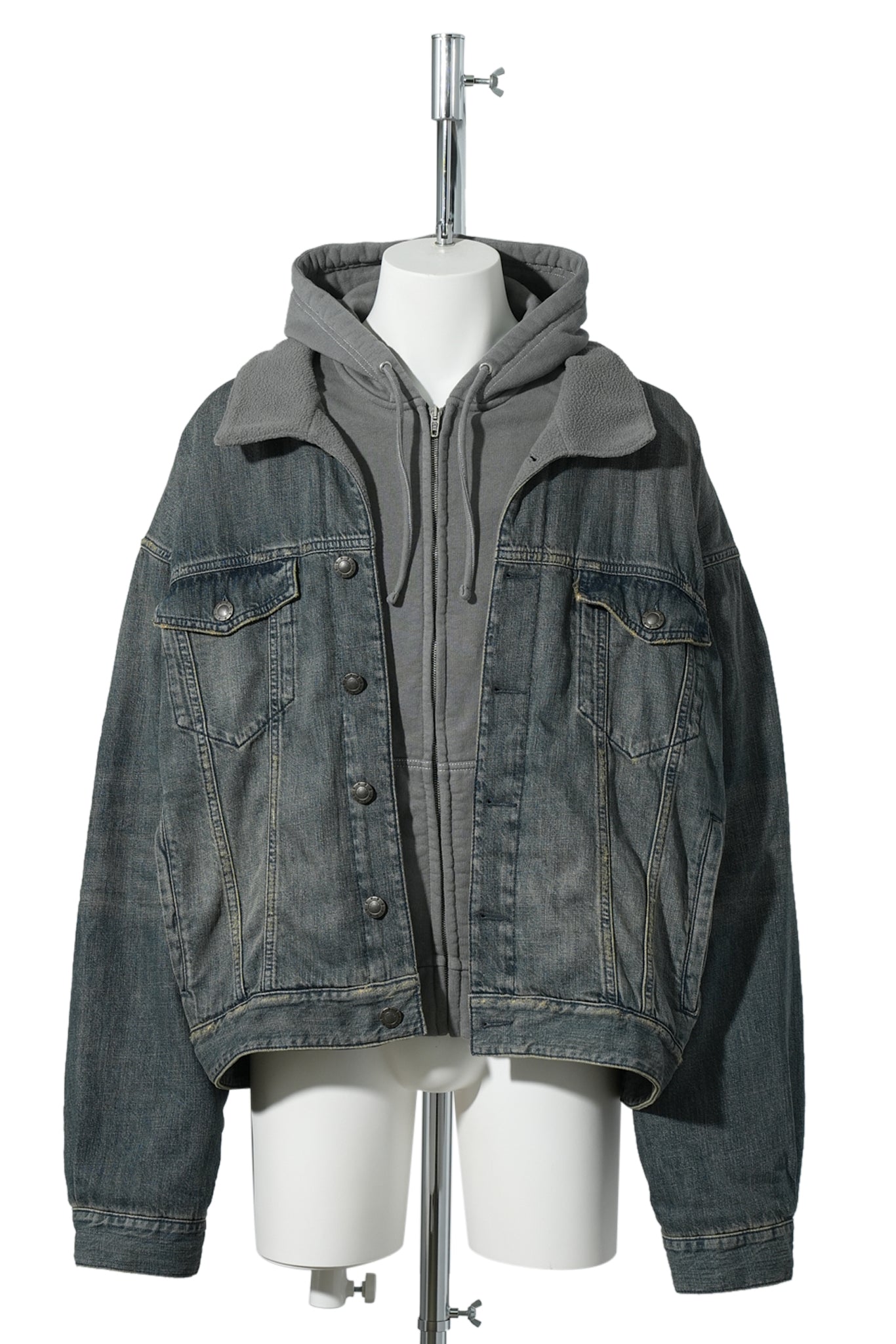 LAYERED LINED JACKET / 3394:NAVY/GREEN/YELLOW