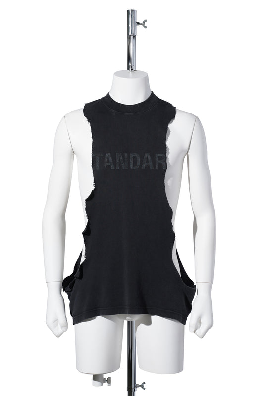 RIPPED TANK TOP / 1041:FADED WASHED BLACK