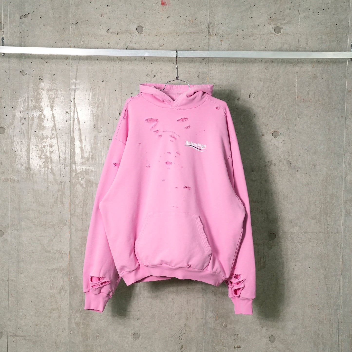 "EXCLUSIVE" LAYERED HOODIE / 9770:FA DIRTY PINK/D PINK