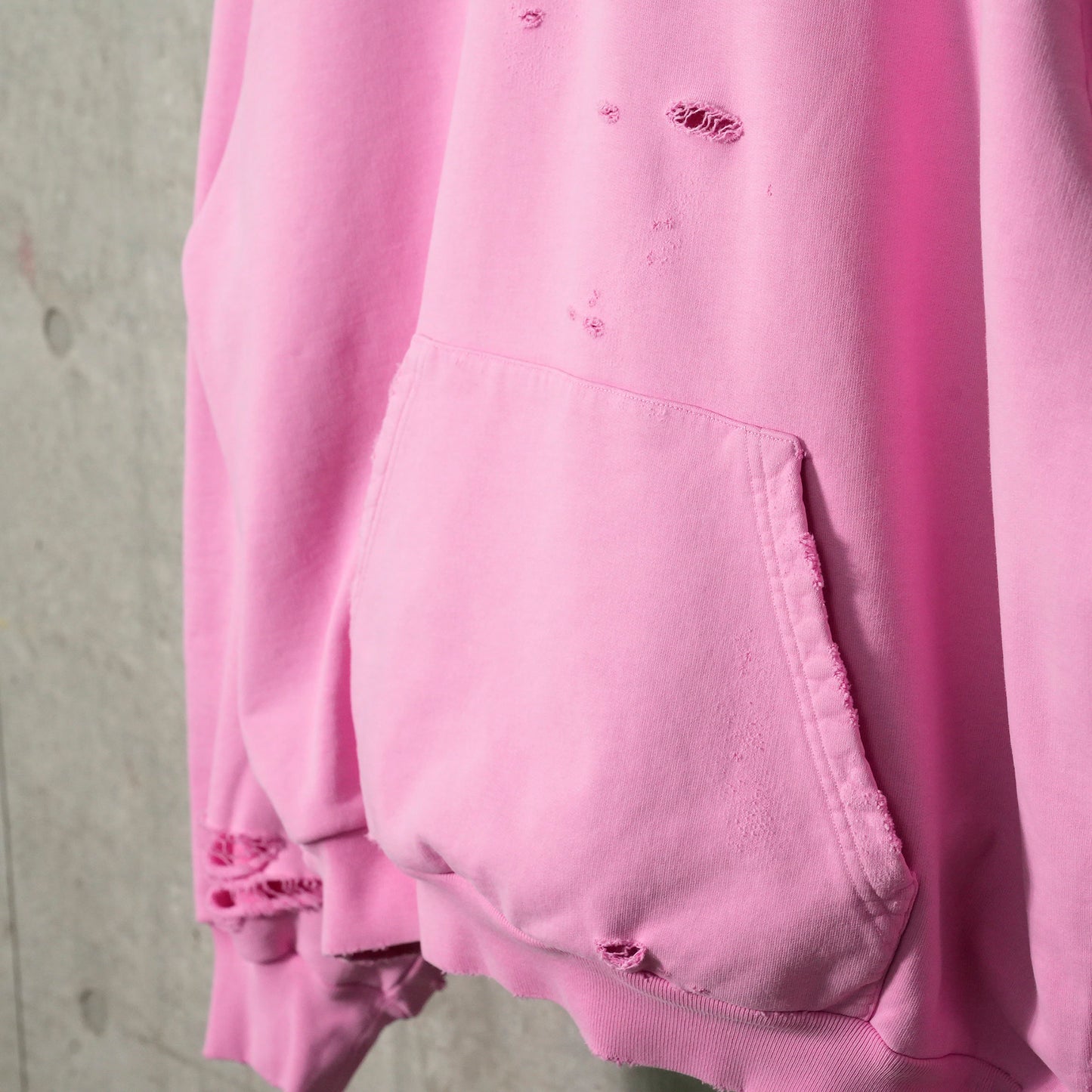 "EXCLUSIVE" LAYERED HOODIE / 9770:FA DIRTY PINK/D PINK