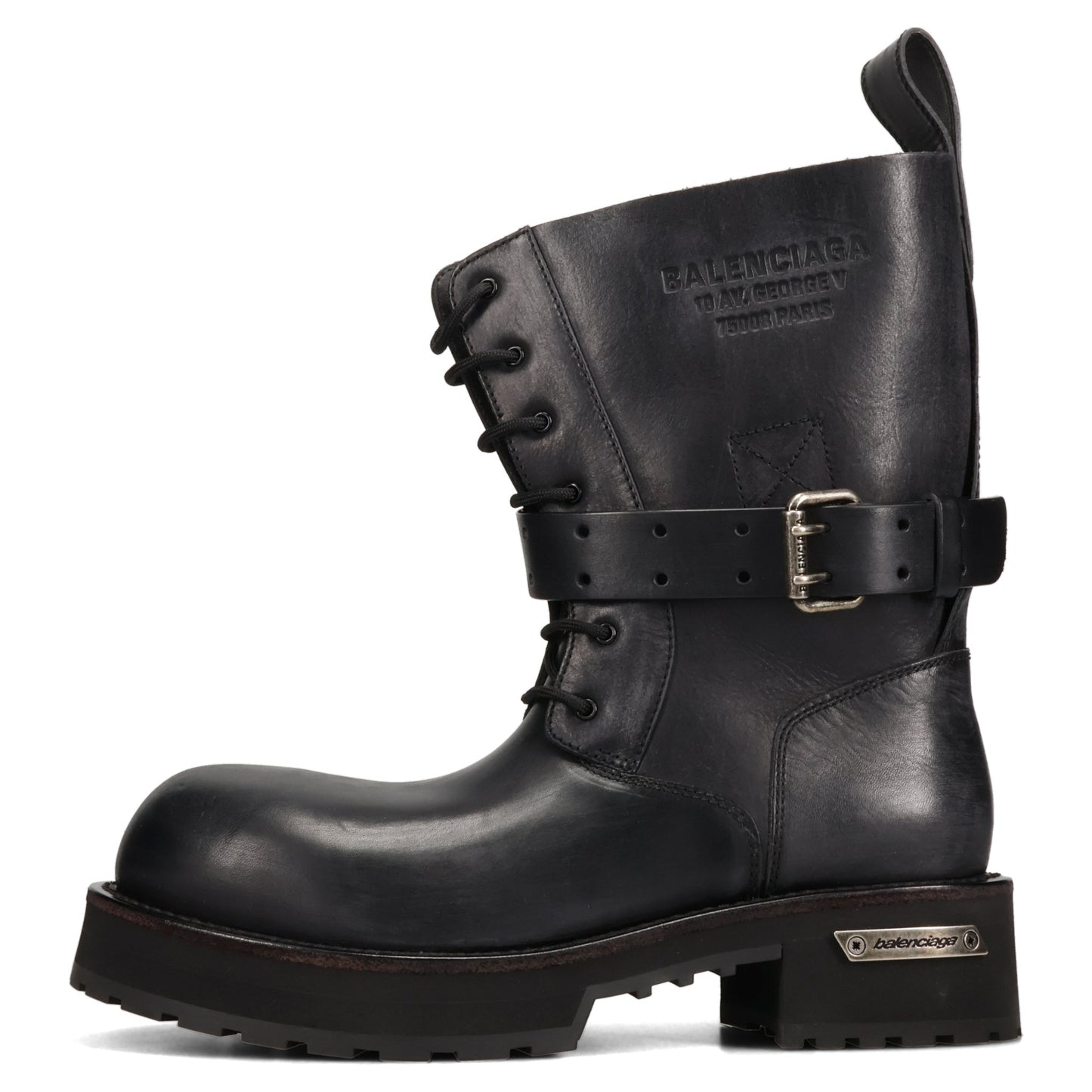 VENOM BOOTIE LACEUP LEATHER / 1081:BLACK/AG SILVER