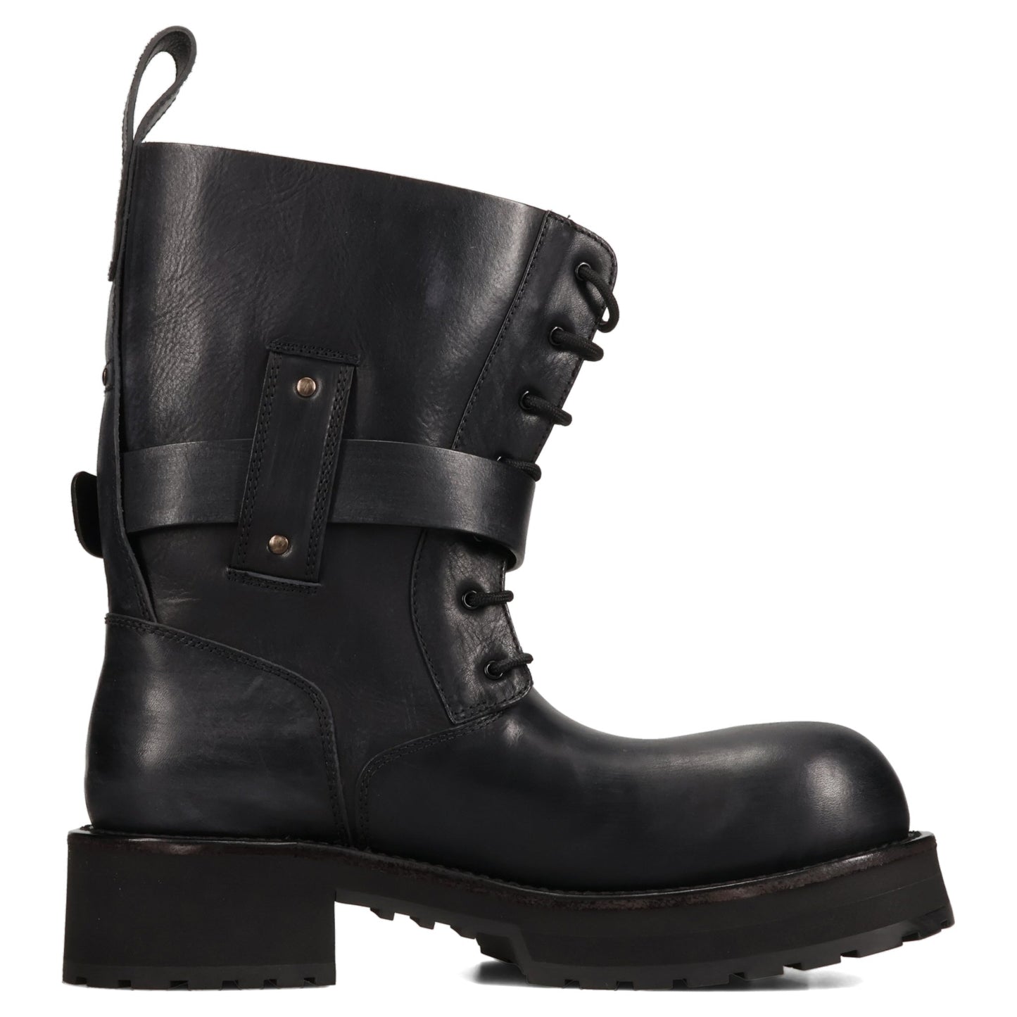 VENOM BOOTIE LACEUP LEATHER / 1081:BLACK/AG SILVER