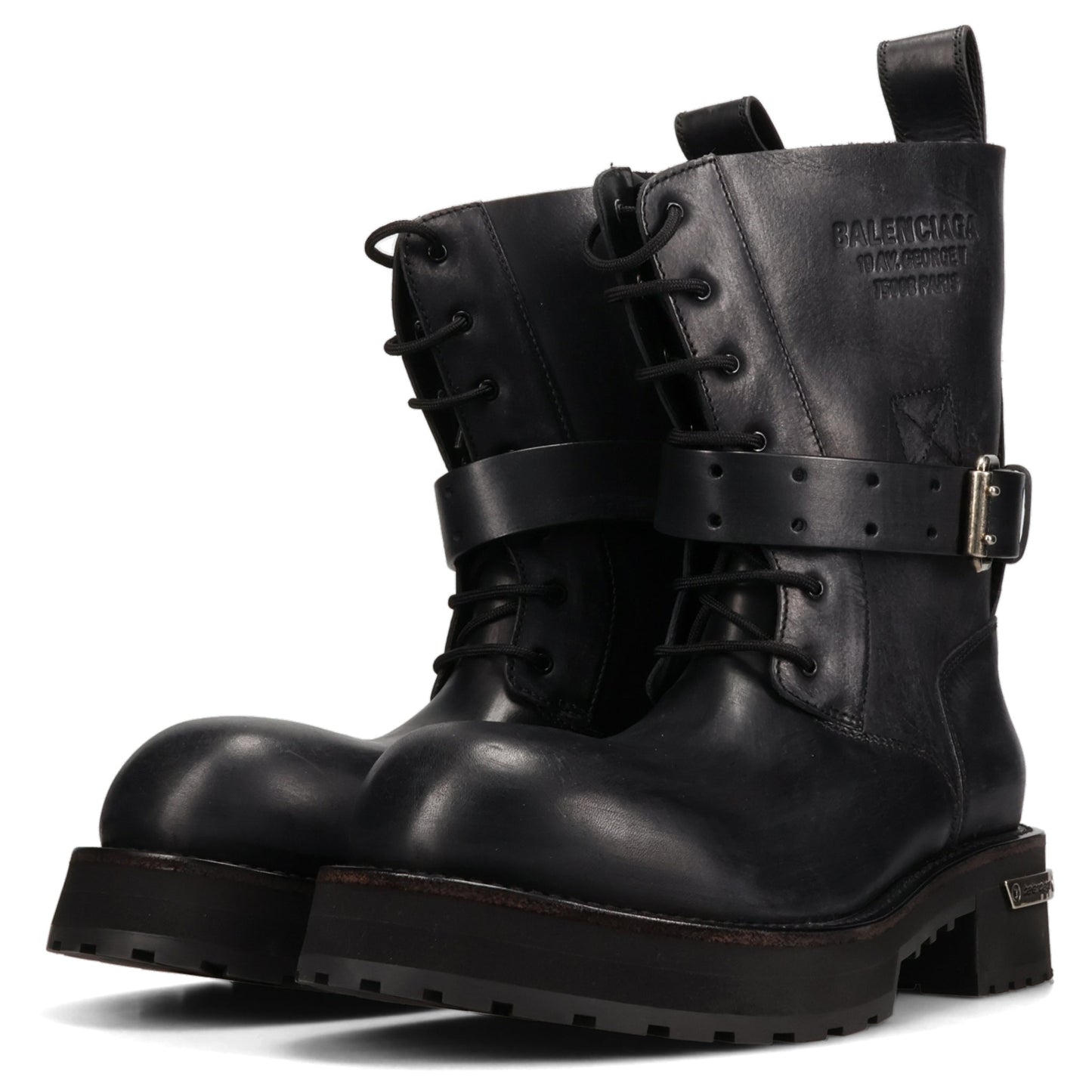 VENOM BOOTIE LACEUP LEATHER / 1081:BLACK/AG SILVER