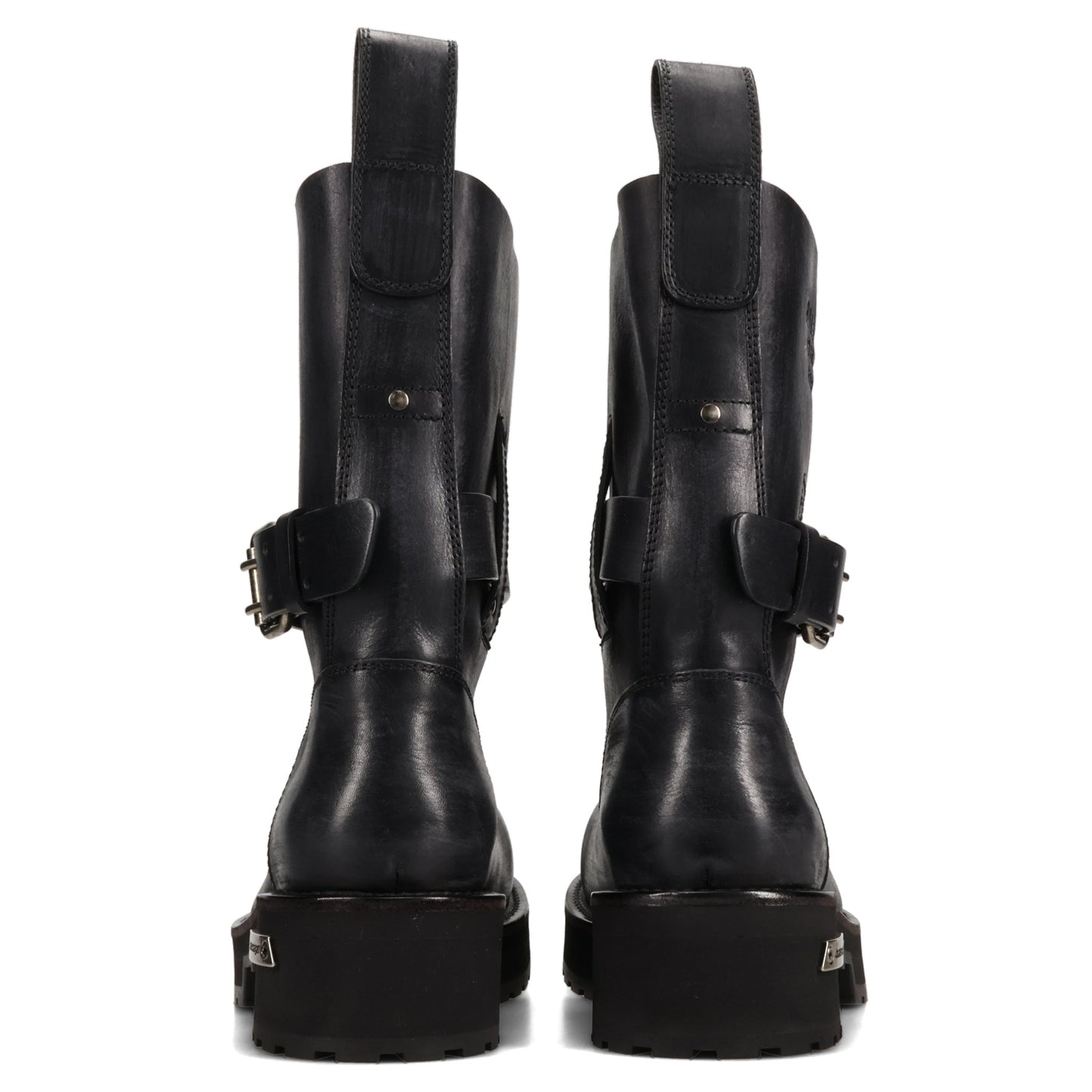 VENOM BOOTIE LACEUP LEATHER / 1081:BLACK/AG SILVER