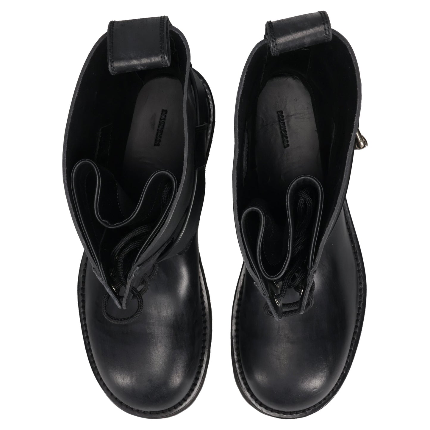 VENOM BOOTIE LACEUP LEATHER / 1081:BLACK/AG SILVER