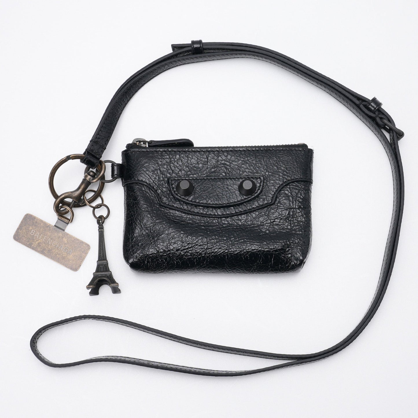 LE CITY PHONE STRAP W/POUCH / 1000:BLACK