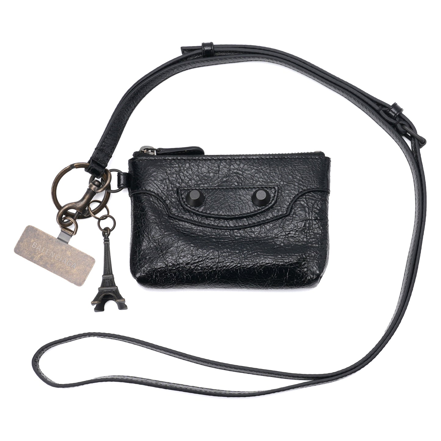 LE CITY PHONE STRAP W/POUCH / 1000:BLACK