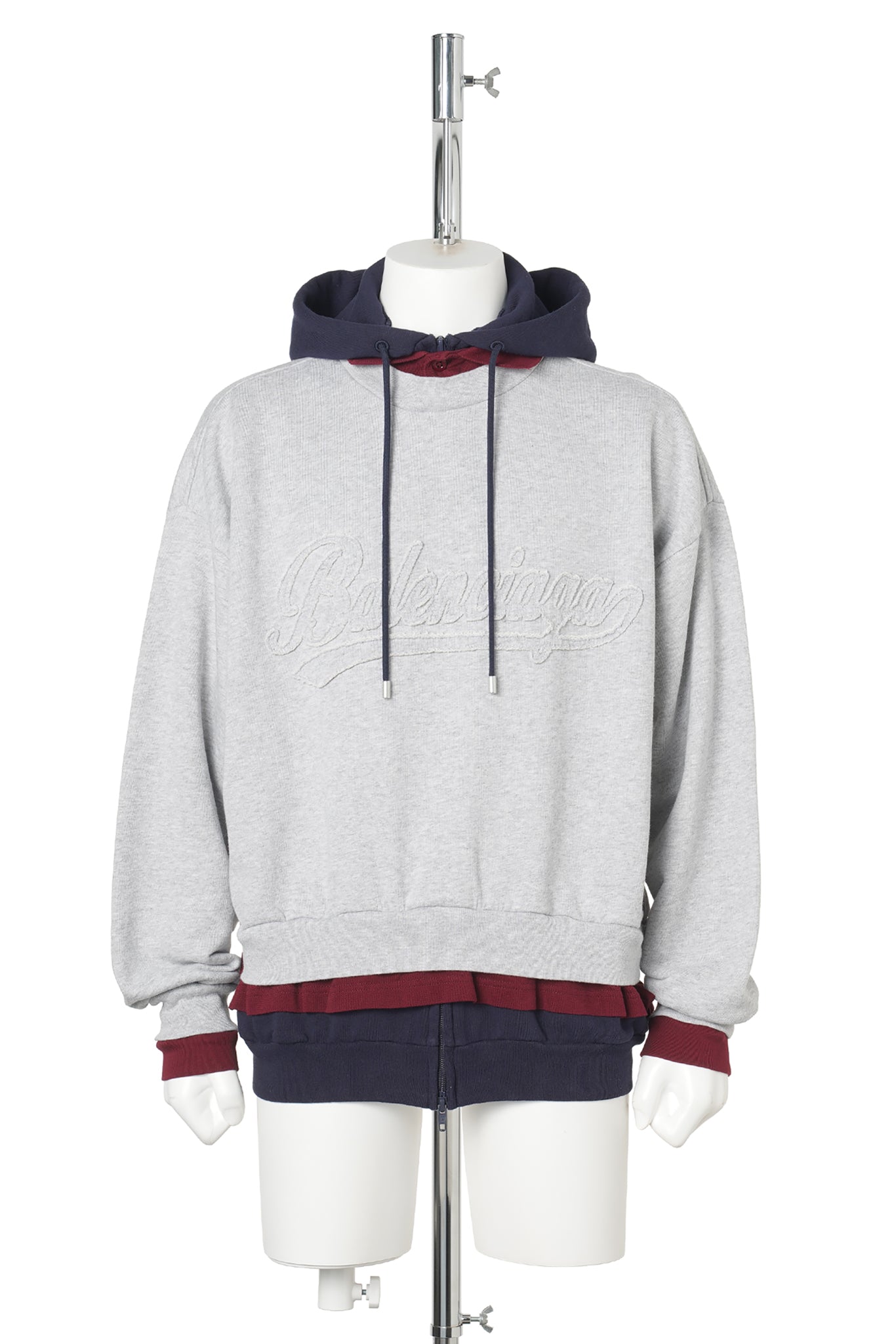LAYERED REGULAR FIE CREWNECK / 1302:HEATHER GREY