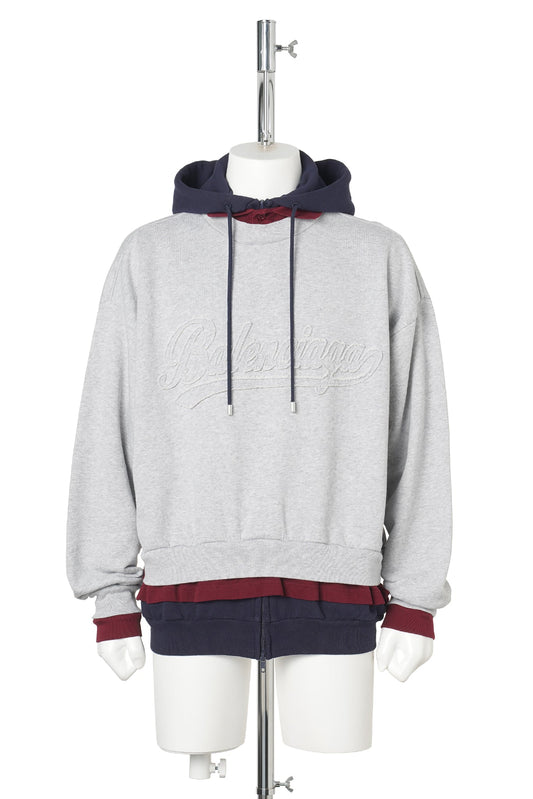 LAYERED REGULAR FIE CREWNECK / 1302:HEATHER GREY