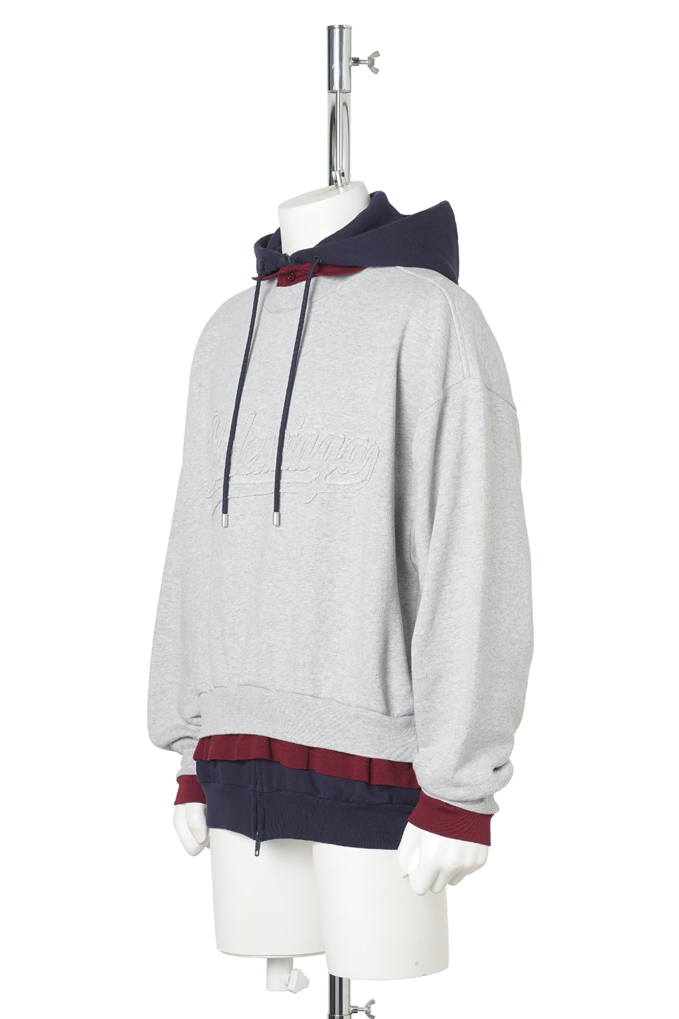 LAYERED REGULAR FIE CREWNECK / 1302:HEATHER GREY