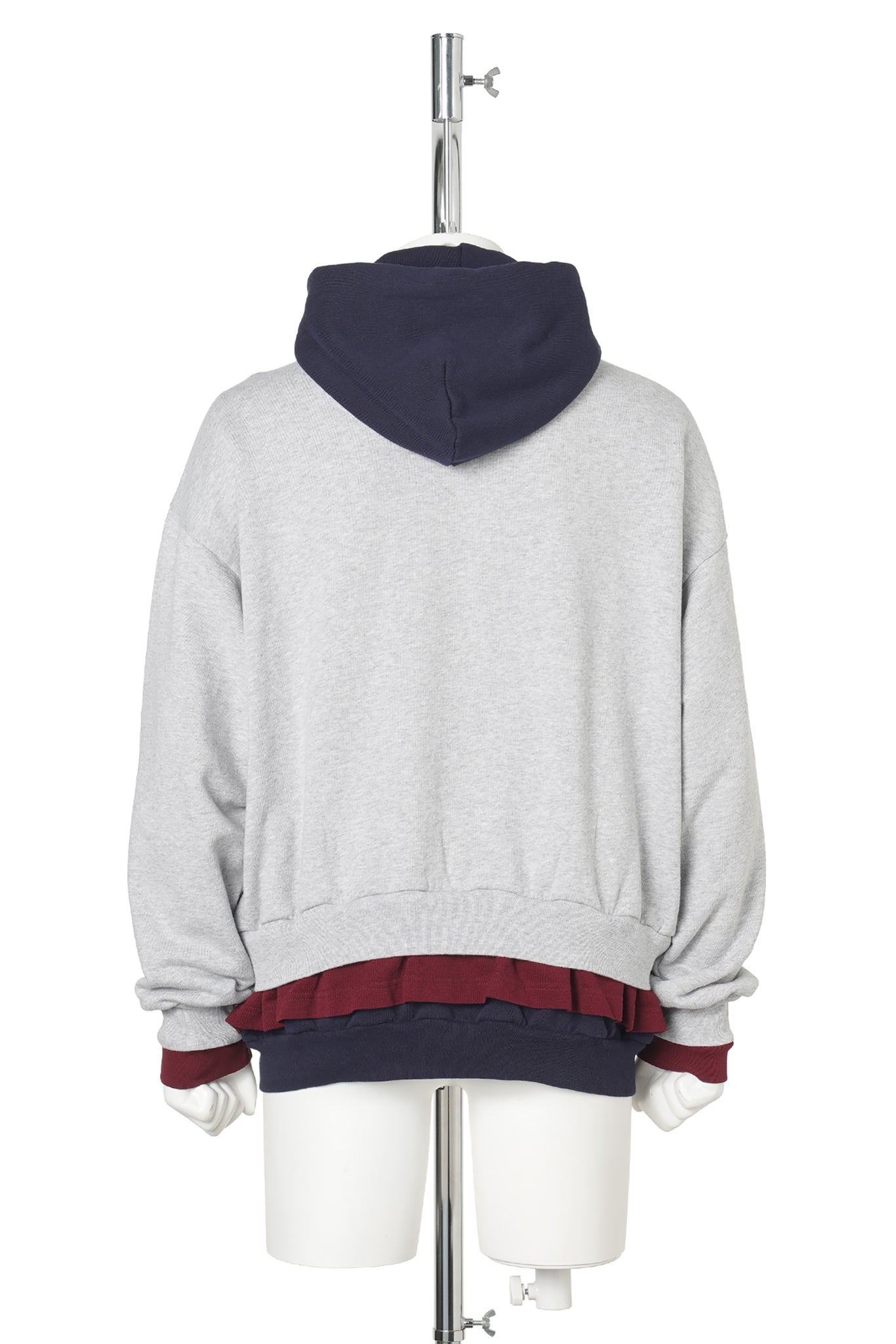 LAYERED REGULAR FIE CREWNECK / 1302:HEATHER GREY